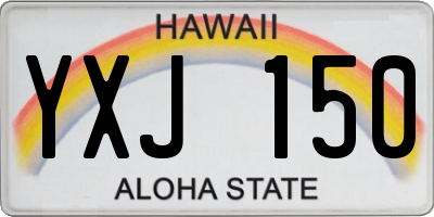 HI license plate YXJ150