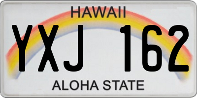 HI license plate YXJ162