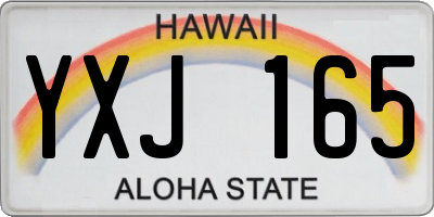 HI license plate YXJ165