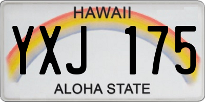 HI license plate YXJ175