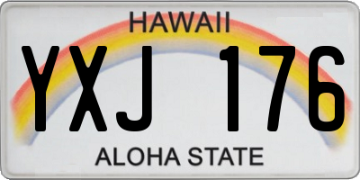 HI license plate YXJ176