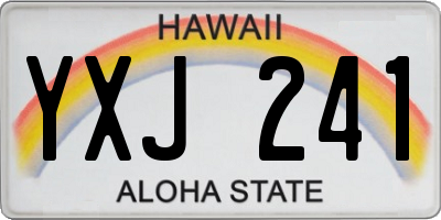 HI license plate YXJ241