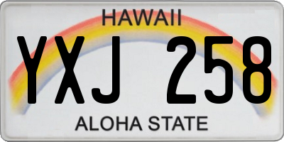 HI license plate YXJ258