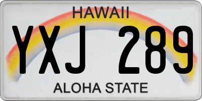 HI license plate YXJ289