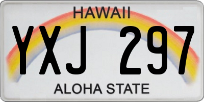 HI license plate YXJ297