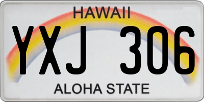 HI license plate YXJ306