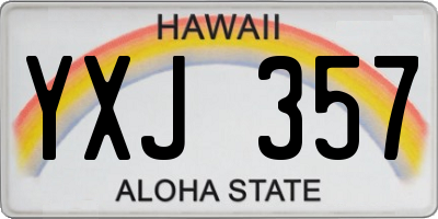 HI license plate YXJ357