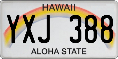 HI license plate YXJ388