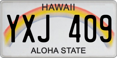 HI license plate YXJ409