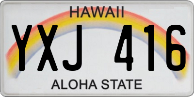 HI license plate YXJ416
