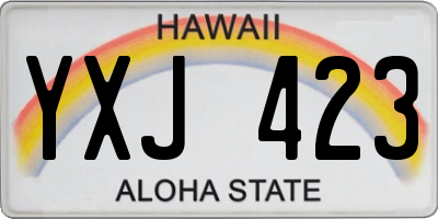 HI license plate YXJ423