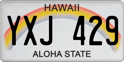 HI license plate YXJ429