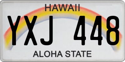HI license plate YXJ448