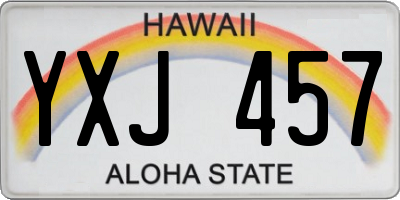 HI license plate YXJ457
