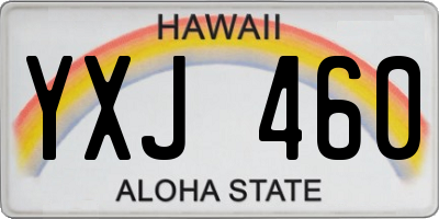 HI license plate YXJ460