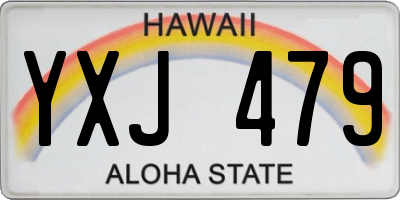 HI license plate YXJ479