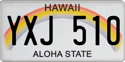 HI license plate YXJ510