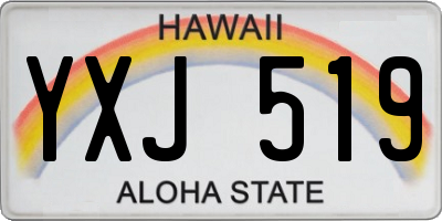 HI license plate YXJ519