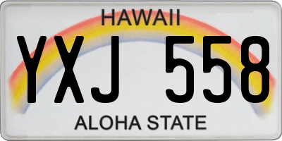 HI license plate YXJ558