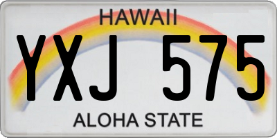 HI license plate YXJ575