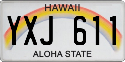 HI license plate YXJ611