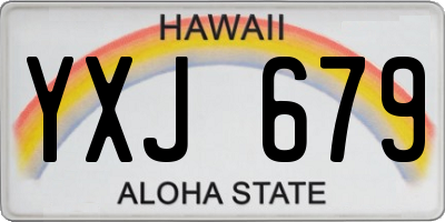 HI license plate YXJ679