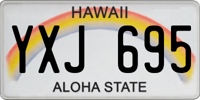 HI license plate YXJ695