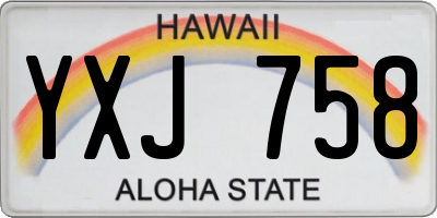 HI license plate YXJ758
