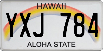 HI license plate YXJ784