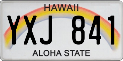HI license plate YXJ841