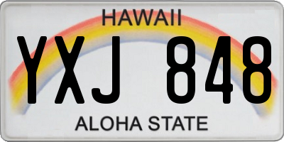 HI license plate YXJ848