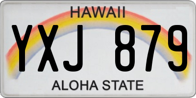 HI license plate YXJ879