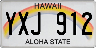 HI license plate YXJ912