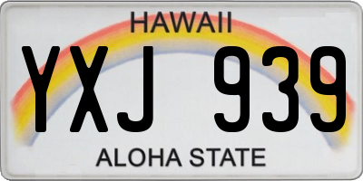 HI license plate YXJ939