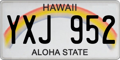 HI license plate YXJ952