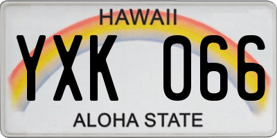 HI license plate YXK066