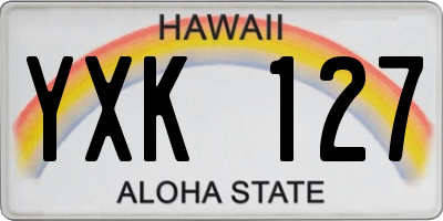 HI license plate YXK127