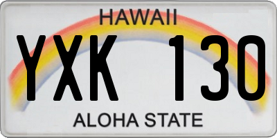 HI license plate YXK130