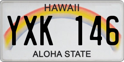 HI license plate YXK146