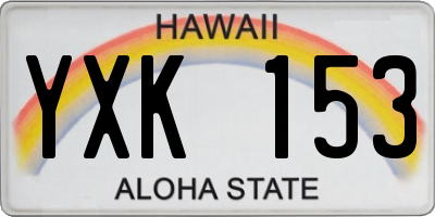 HI license plate YXK153