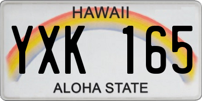 HI license plate YXK165
