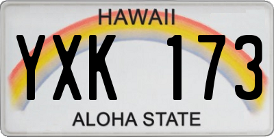 HI license plate YXK173