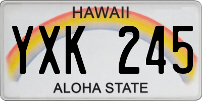 HI license plate YXK245