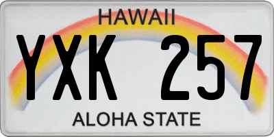 HI license plate YXK257