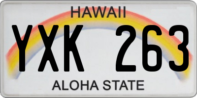 HI license plate YXK263