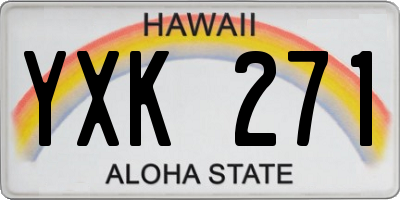 HI license plate YXK271