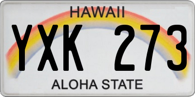 HI license plate YXK273