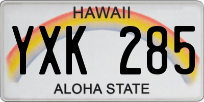 HI license plate YXK285