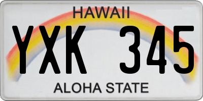 HI license plate YXK345