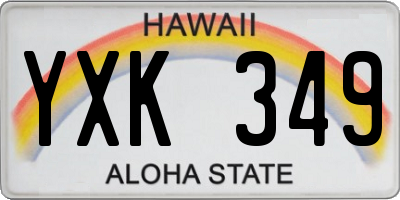 HI license plate YXK349